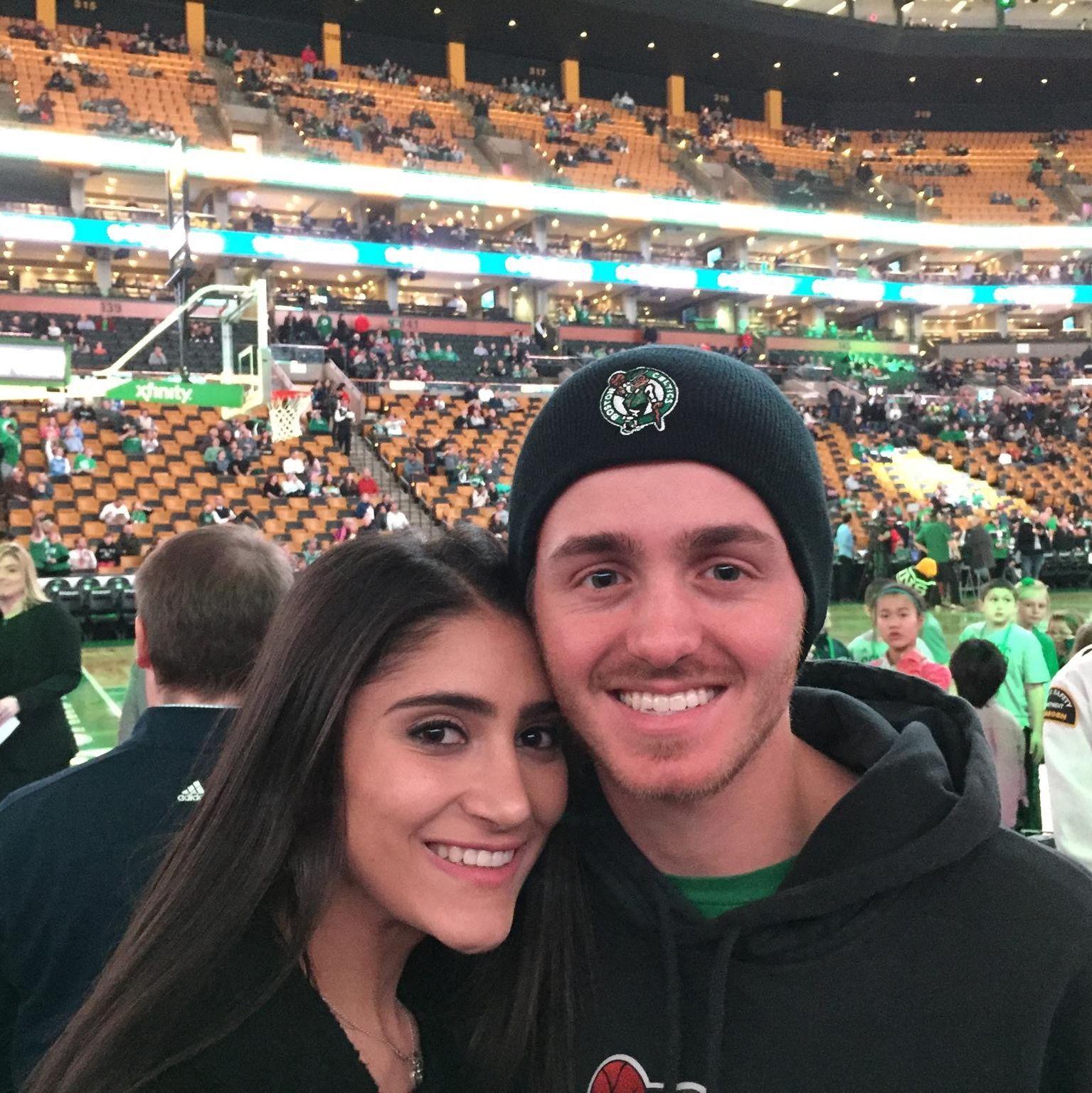 Emma caught a t-shirt at this Celtics game but Logan made her give it to a child. That child grew up to be Golden Globe winner Timothée Chalamet.