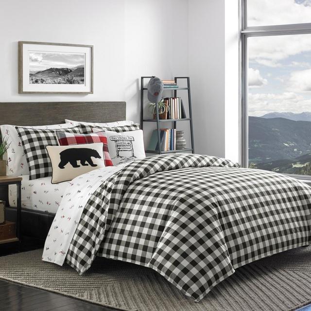 Black Mountain Plaid Comforter Set (Full/Queen)- Eddie Bauer