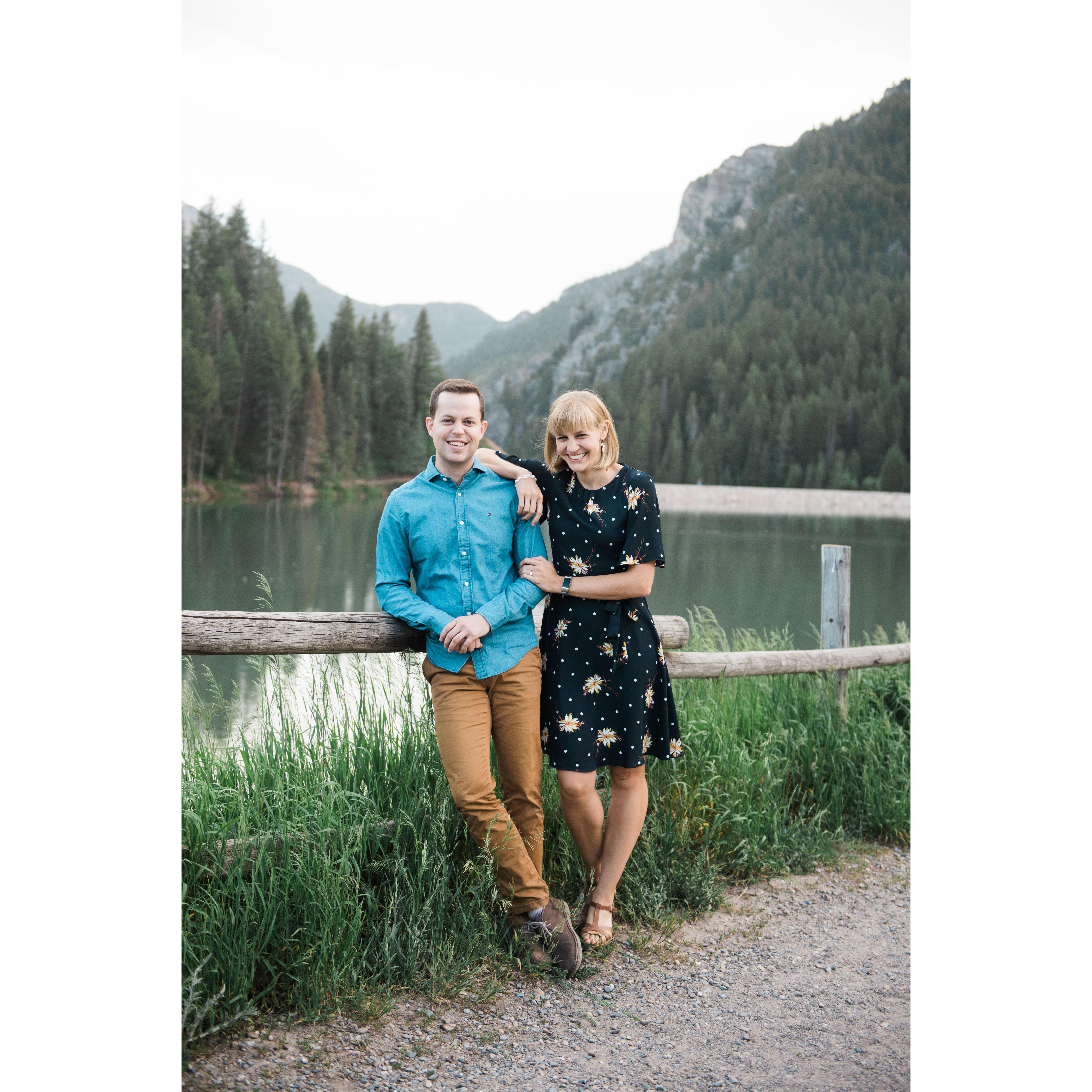 Engagement photos at Tibble Fork Reservoir, UT
(credit: Brooke Bakken Photography)