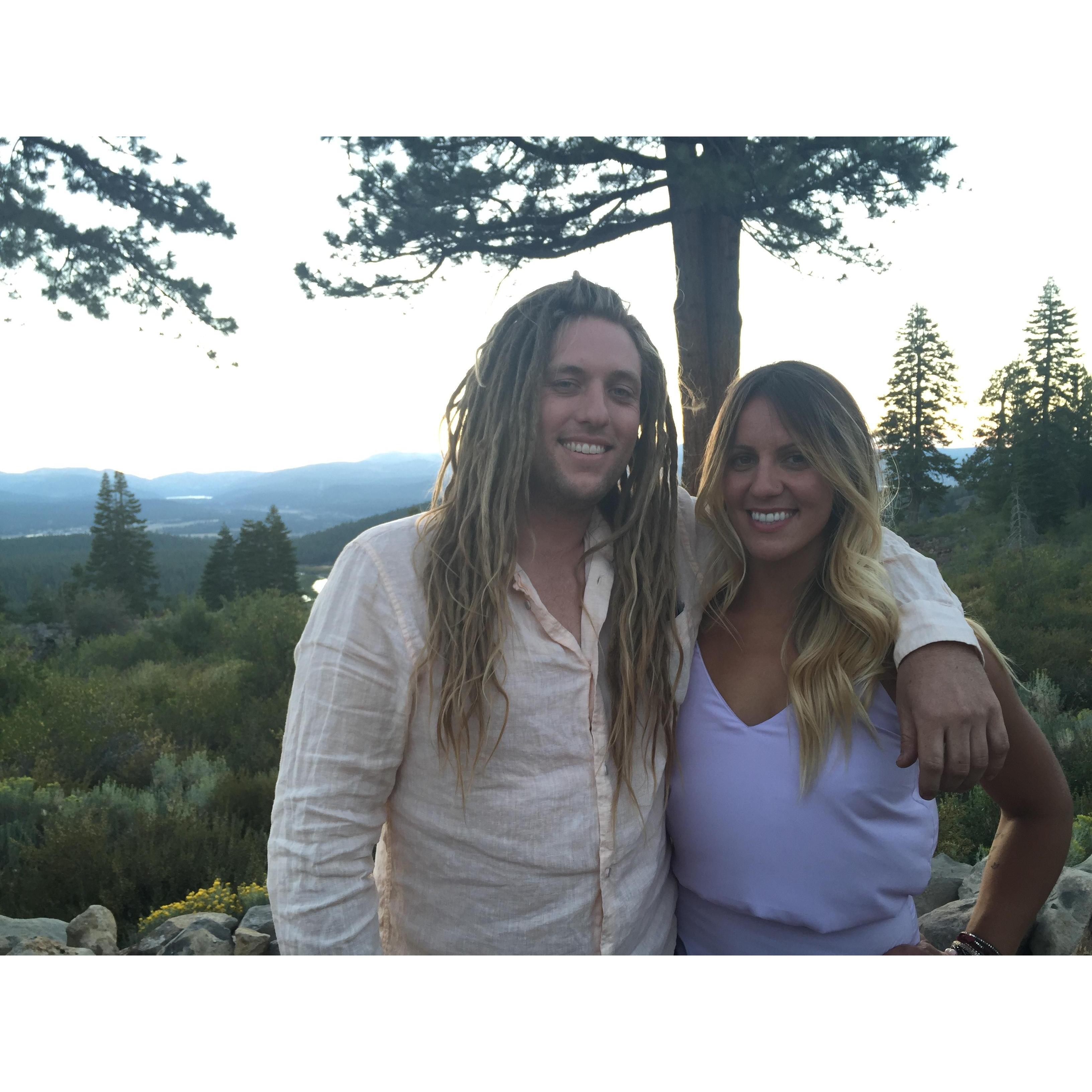 Our first pic together at a friend's wedding.