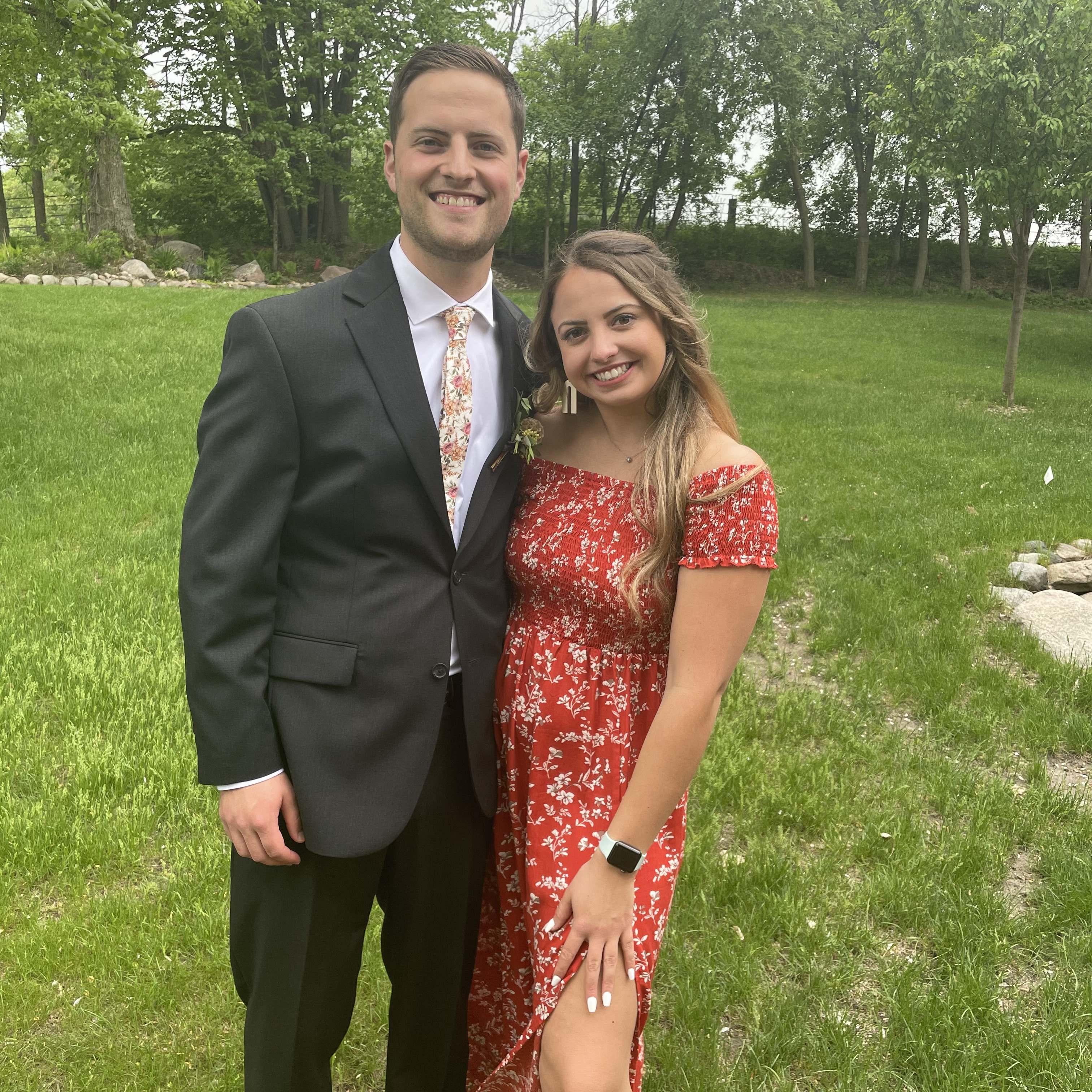 Celebrating Corbin's brothers wedding, little did I know we would be next! May 2021