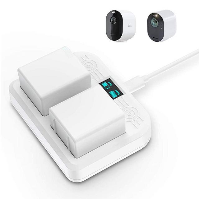 HOLACA Battery Charger Station Compatible with Arlo Ultra 4k Arlo Pro 3 Camera - Dual Charging Station (2 Ports)(LED Display) - Charger for Arlo Battery Only-Accessories for Arlo Ultra Arlo Pro 3