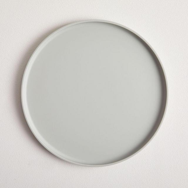 Modern Melamine Dinner Plate, Platinum, Set of 4