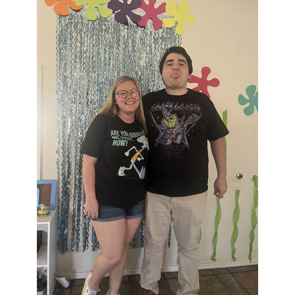 Taken at Andres's 28th birthday party, which was SpongeBob themed per Sarah's direction.