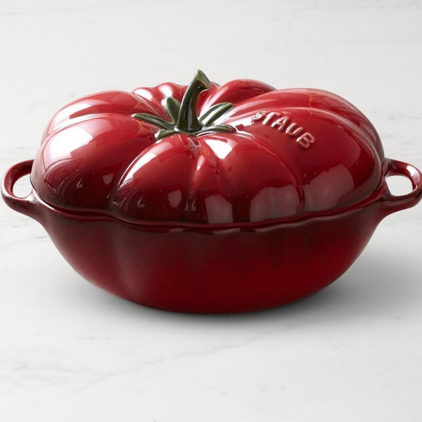 STAUB Ceramics Dutch Oven 16-oz Petite Tomato Cocotte, Cherry