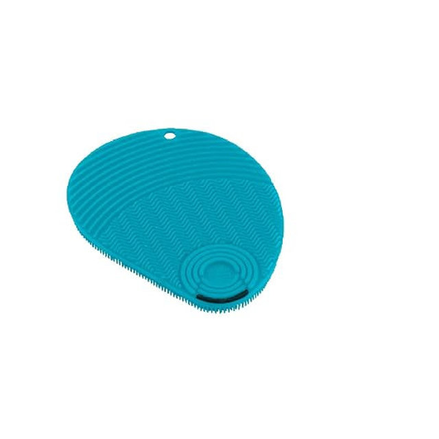 Kuhn Rikon Stay Clean Fin Scrubber, Multipurpose Antibacterial, Food Grade Silicone, Dishwasher safe, Blue