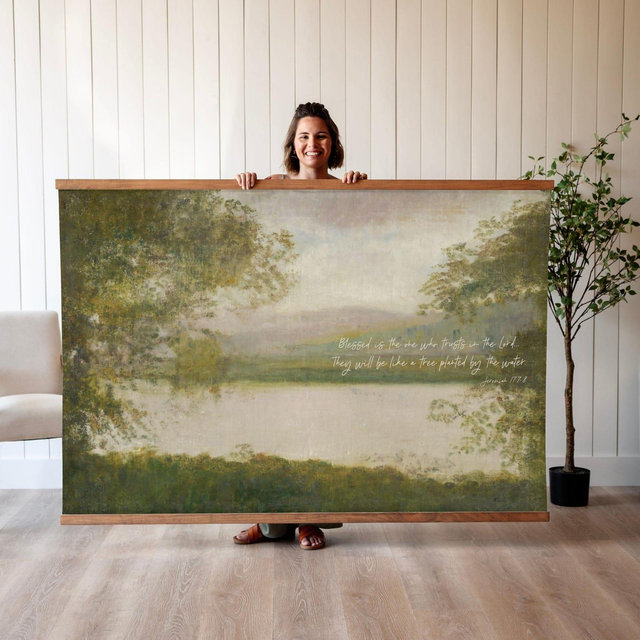 Jeremiah 17 Landscape Tapestry: Christian Wall Art | 678