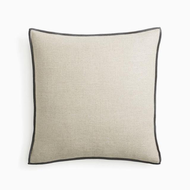 Classic Linen Pillow Cover, 20"x20", Natural, Set of 2