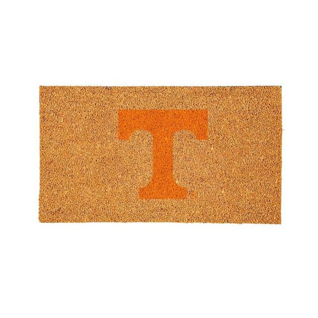Team Sports America NCAA University of Tennessee Natural Coir Doormat | Official Full Color Team Logo | 28 x 16 Inches | Non Slip Back | Front Door Welcome Floor Mats | Indoor Outdoor Entrance Rug