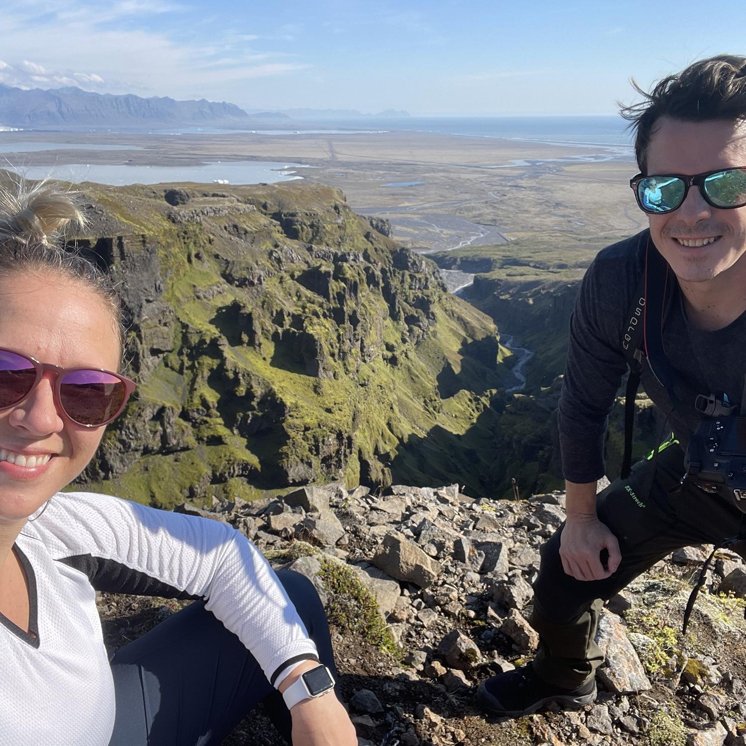 Hiking Mulagljufur canyon in Iceland
