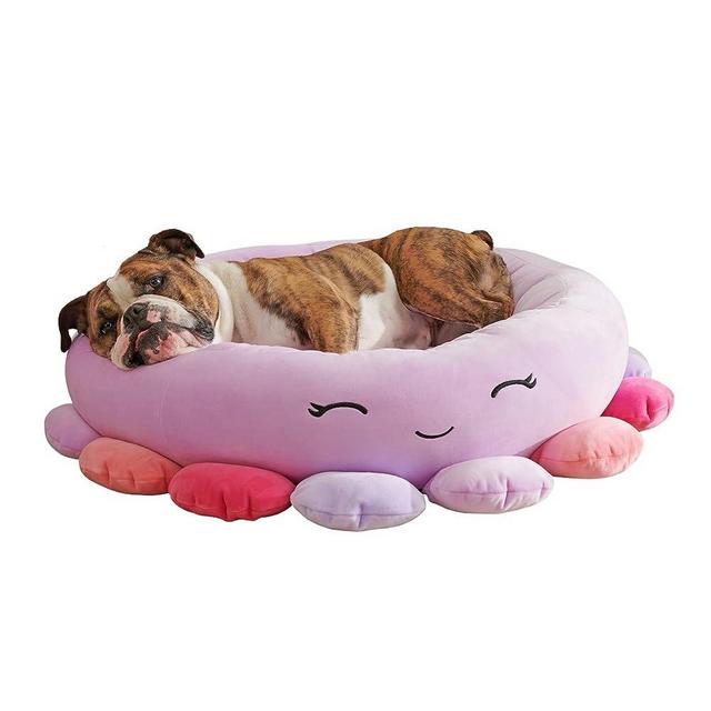 Squishmallows 30-Inch Beula Octopus Pet Bed - Large Ultrasoft Official Squishmallows Plush Pet Bed
