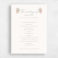 Beige Wedding Program - Agave