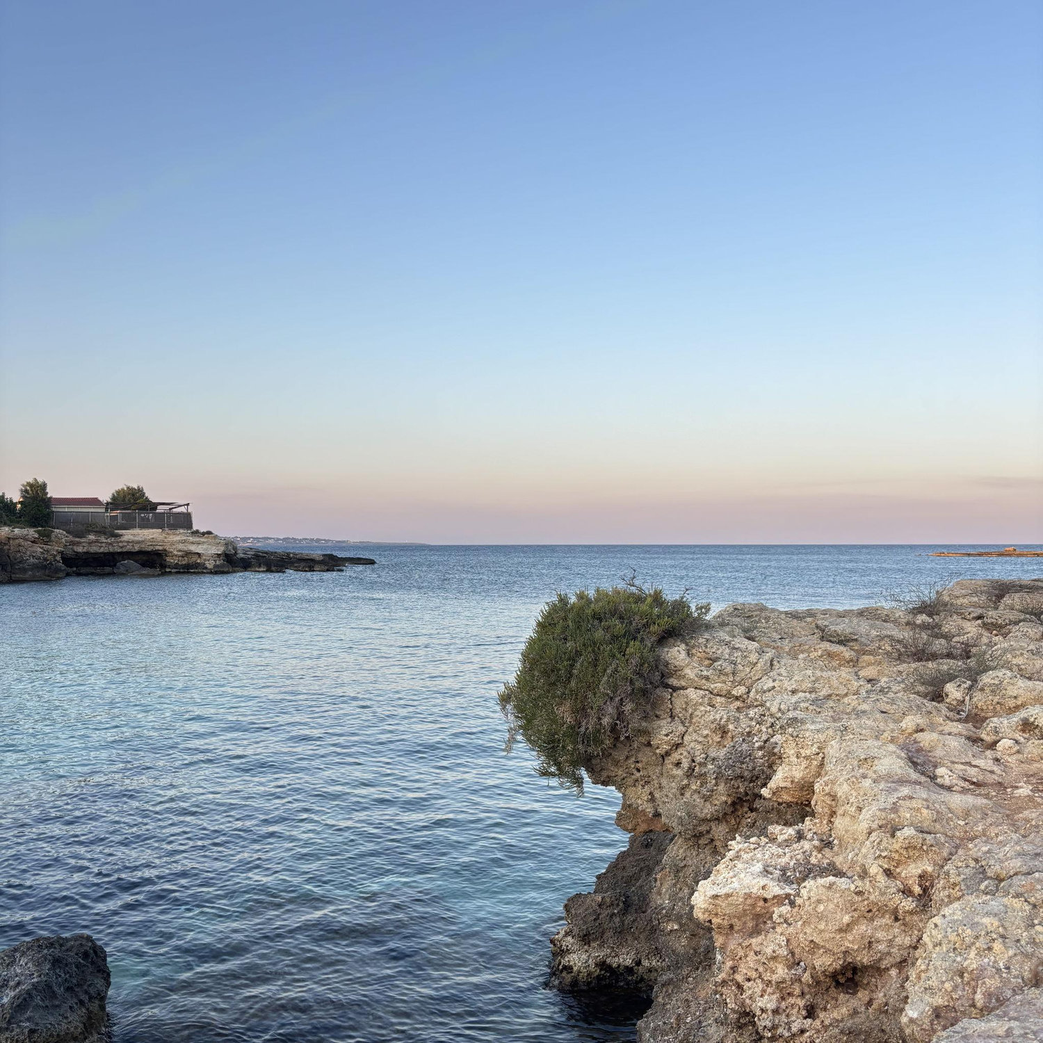Sunset by the sea, at Ognina (Siracusa)