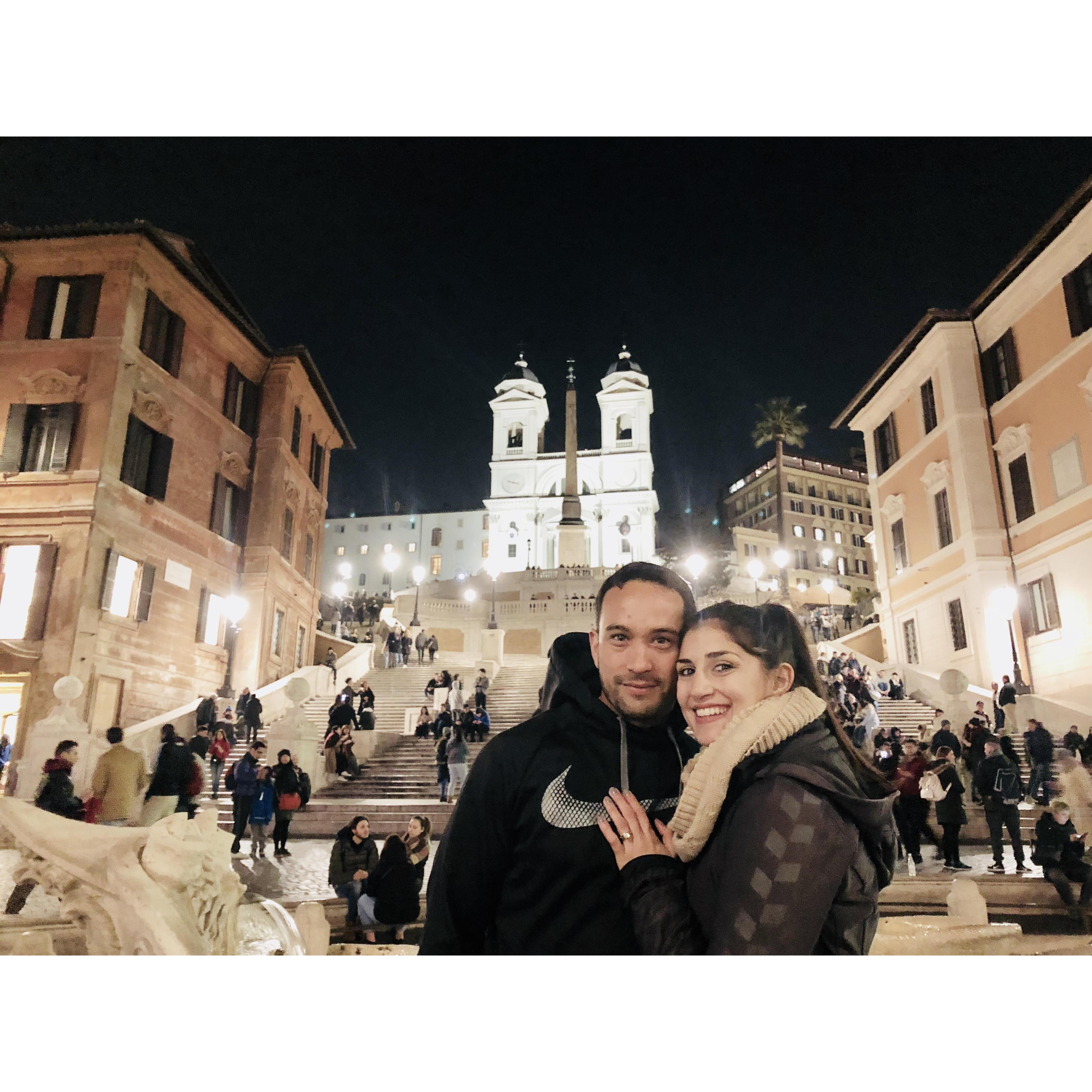 In front of the Spanish Steps