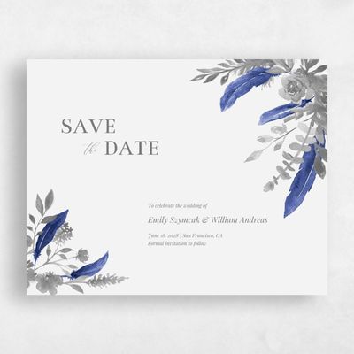 Blue Wedding Save the Date - Bethany Bloom