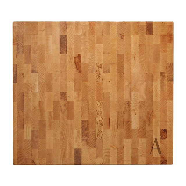 Personalization Mall Personalized Initial Butcher Block Cutting Board, 16" x 18", A