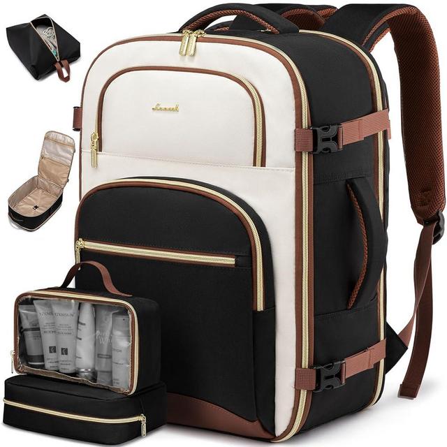 LOVEVOOK Travel Essentials Carry on Backpack 40L Travel Backpack for Women Men,Waterproof TSA Personal Item Travels Bag Airline Flight Approved,Large Carry on Luggage Laptop Backpack with Packing Cube