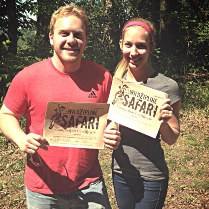 Our first ziplinning date. I was really going to be Shelby Meers before I even knew it (read the proposal story!)