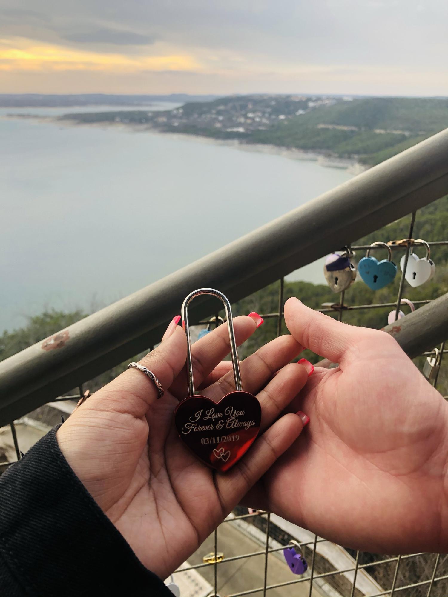 Key lock @ Lake Travis for our 2 year anniversary