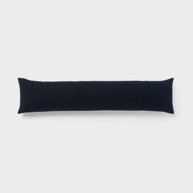 Lumbar Boucle Colorblock Decorative Throw Pillow Dark Navy Blue - Threshold™