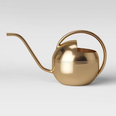 12.6" x 6.5" Stainless Steel Watering Can Gold - Threshold™