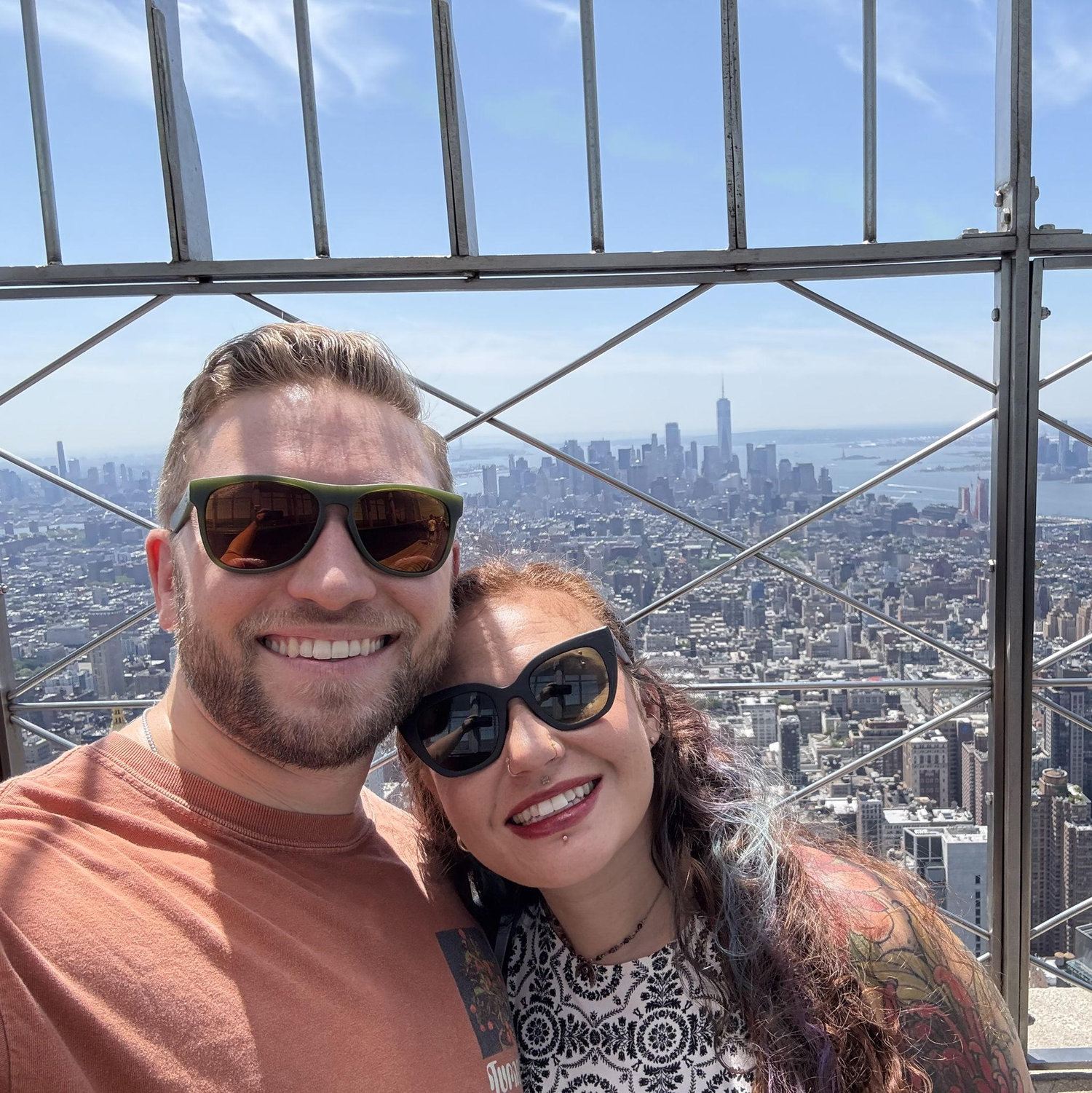at the top of the Empire State Building