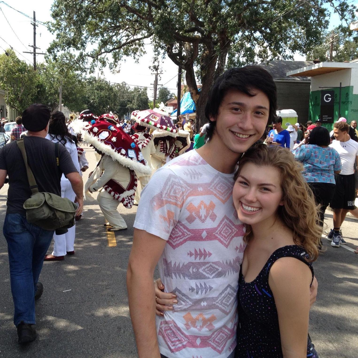 2013: Amanda's first visit to New Orleans, dancing in a second-line.