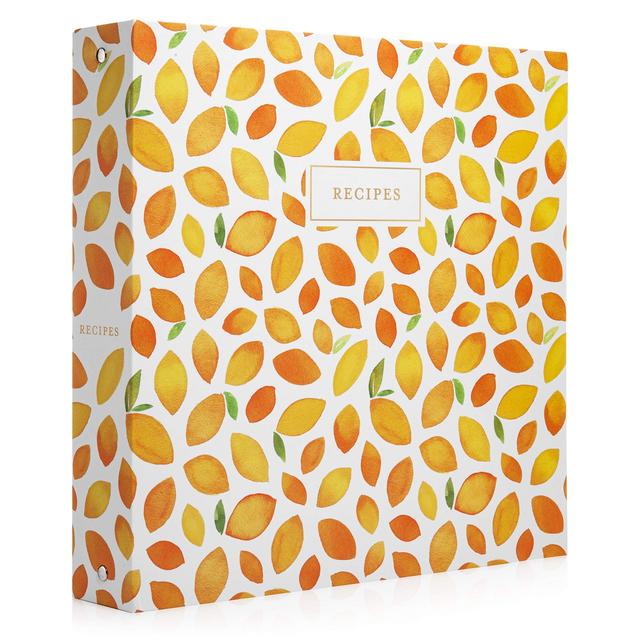 Jot Mark Recipe 3 Ring Binder 8.5x11 | Full-Page with Clear Protective Sleeves and Color Printing Paper for Family Recipes