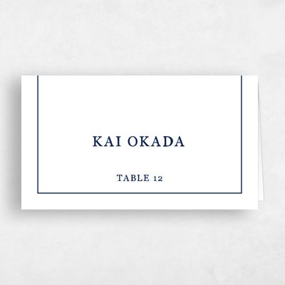White Wedding Place Card - Marana