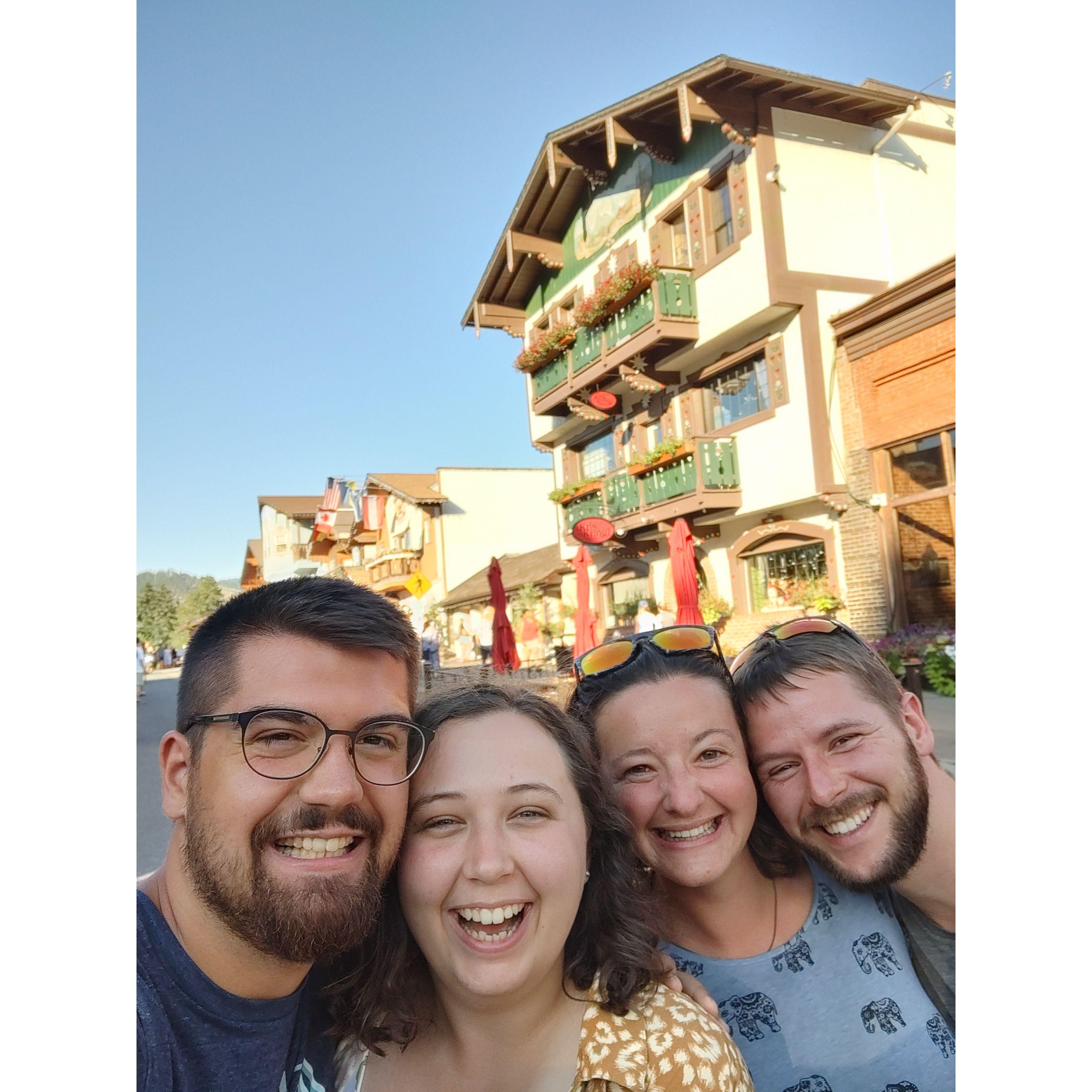 One of the joys of Summer 2022 was getting to reconnect with a friend from Switzerland I (H) made while in Costa Rica. Here we are in Leavenworth, WA on a weekend trip with my Swiss friend and her partner. 07/28/22