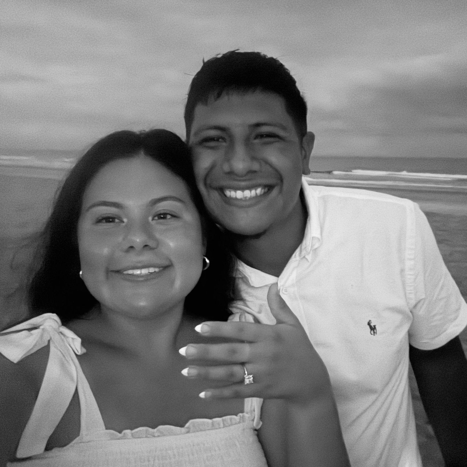 Engaged selfie