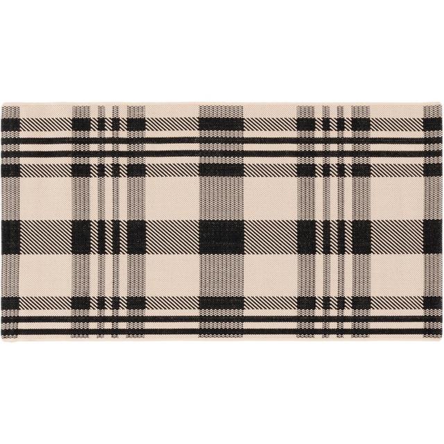 Courtyard CY6201 Power Loomed Indoor/Outdoor Accent Rug - Black/Bone - 2'x3'7" - Safavieh.
