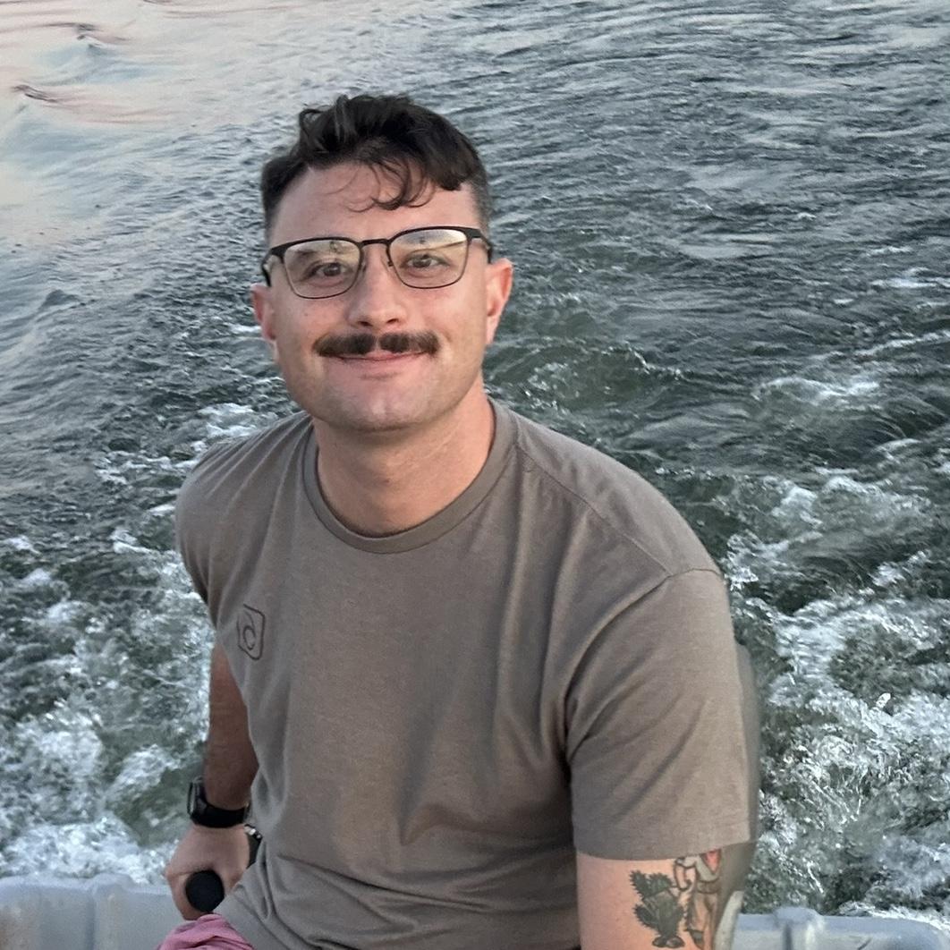 Matt on the fishing boat- his favorite place to be