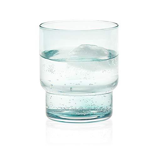 Libbey Prologue Haze Handblown Rocks Glasses, Blue, Set of 6