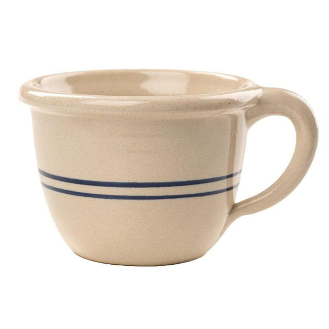 Martinez Pottery Large Soup and Cereal Bowl Handmade Heritage Blue Stripe Stoneware