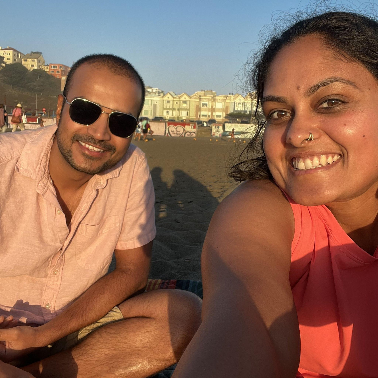 Our first picture together. Impromptu trip to the beach. Nitish brought a whole picnic which we enjoyed :)