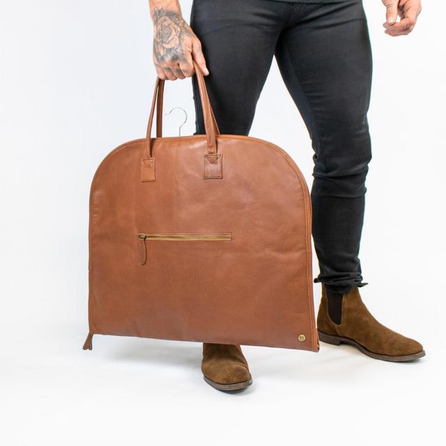 Personalized Leather Suit Carrier