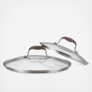 Advanced Bronze Nontick 2-Piece Glass Lid Set