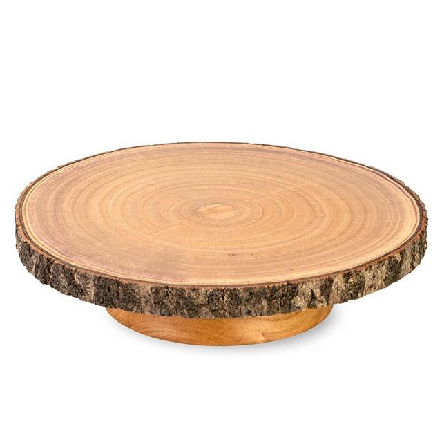 Hanson and Bennett Rustic Cake Stand - Beautiful and Natural Rustic Wedding Cake Stand Makes for Stunning Rustic Wedding Decor and Rustic Cupcake Stand