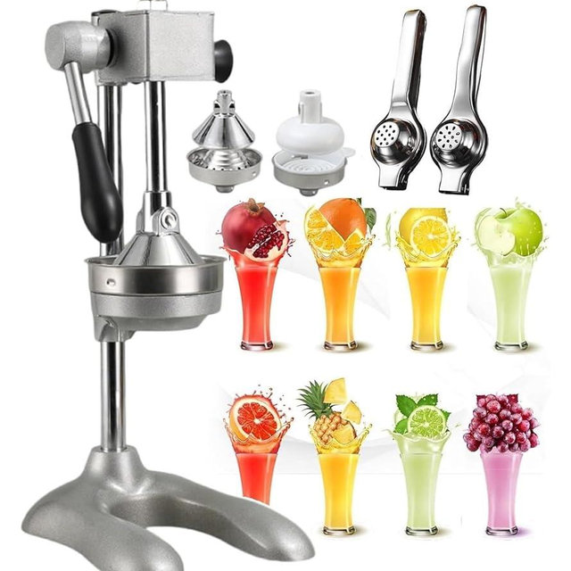 LIYUNTYST BRAND STORE Cast Iron Citrus Juicer,Hand Press Juicer Machine, Hand Press Squeezer, Stainless Steel Crusher, Manual Lemon Press With Large Pressure Plate, Easy Juice Extraction