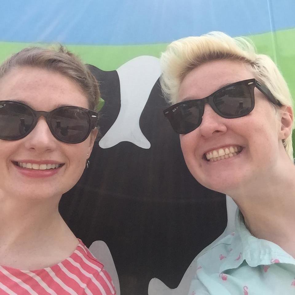 Here we are at the Ben & Jerry's Factory in Vermont. Our perfect way to end a long day is eating out of our own pints of ice cream.