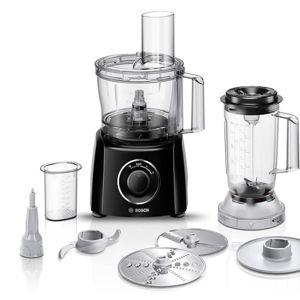 Bosch MultiTalent 3 MCM3201BGB 800W 2.3L Food Processor with 2 speeds, 1 litre blender and/Slicing/Grating/Beating attachments. - Black