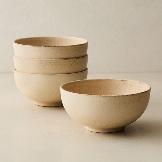 Aaron Probyn Kanto Ramen Bowl, Beige Reactive, Set of 4