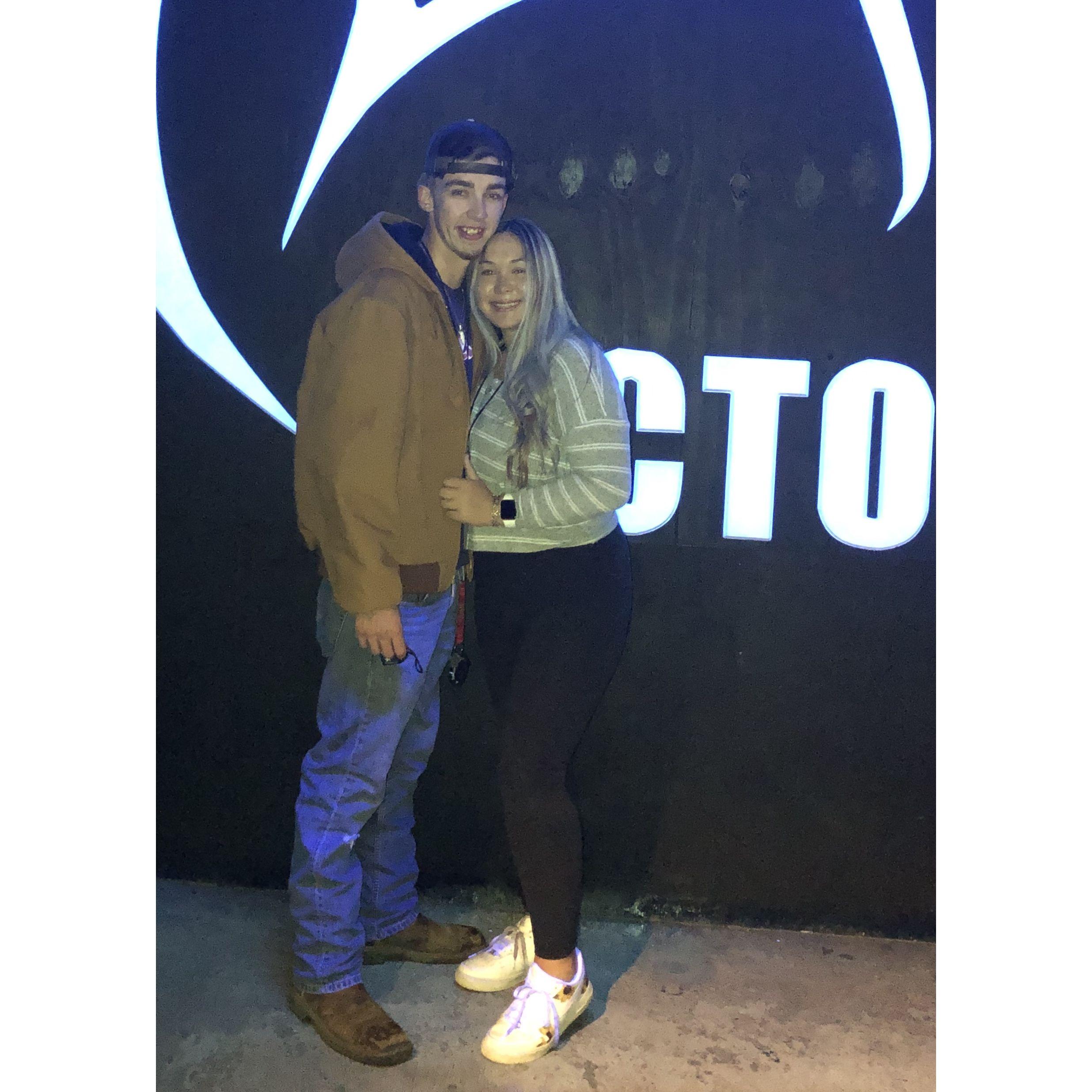 The day Noah asked Kira to be his girlfriend (inside a haunted house while clowns were attacking me, I don't remember saying yes I think I was tricked -kira)
