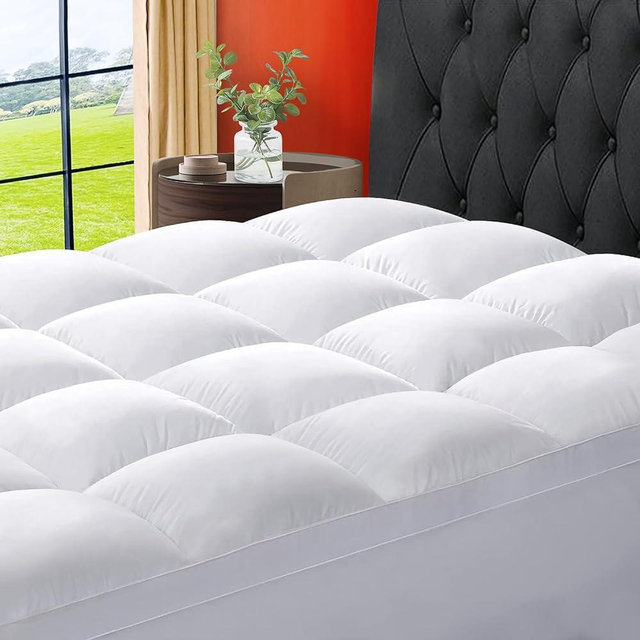 SOPAT Mattress Topper King Size Extra Thick Mattress Pad 8-21" Deep Pocket Soft Down Alternative Fill Mattress Protector Pillow Top Mattress Cover (78x80 Inches, White)