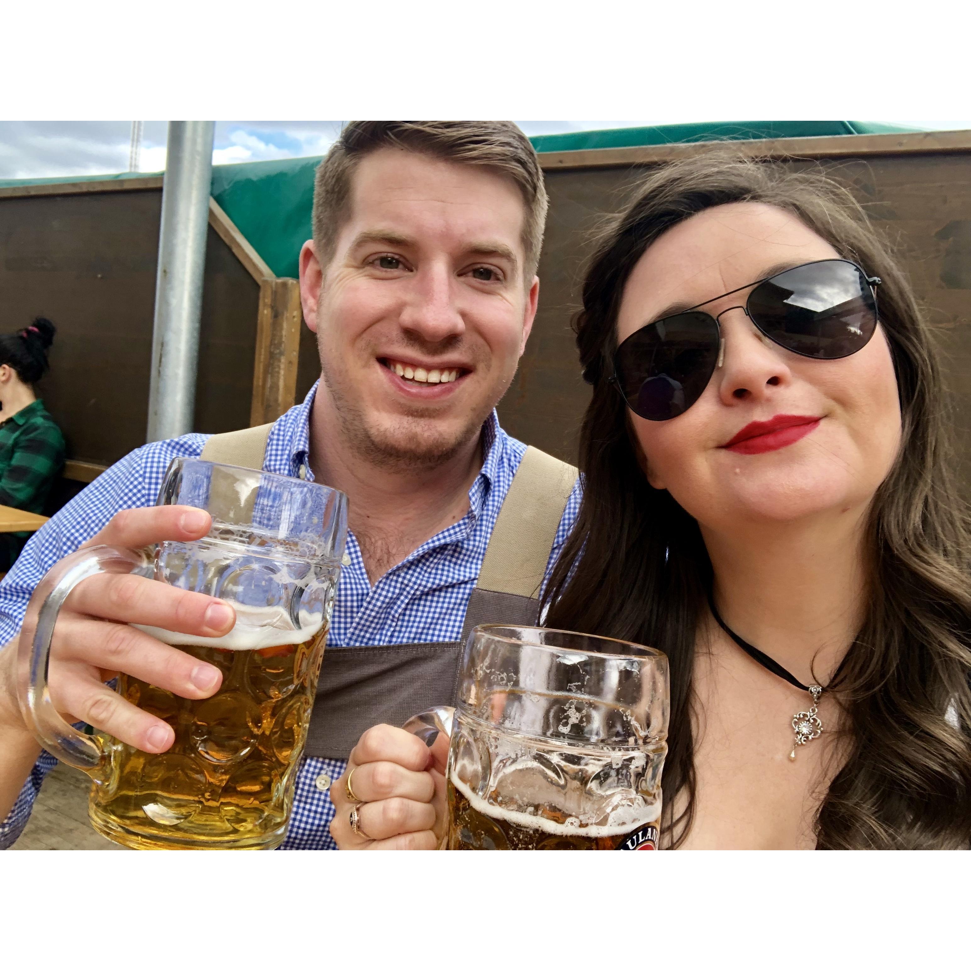 Prost! Enjoy Bavarian culture at Oktoberfest in Munich.