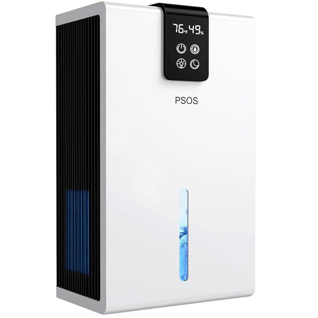 Dehumidifier, Dehumidifiers for Home 98 OZ Water Tank (1000 sq.ft) Quiet dehumidifier for Bedroom Bathroom with Auto Shut Off, Humidity monitoring, Portable Dehumidifier for Basement