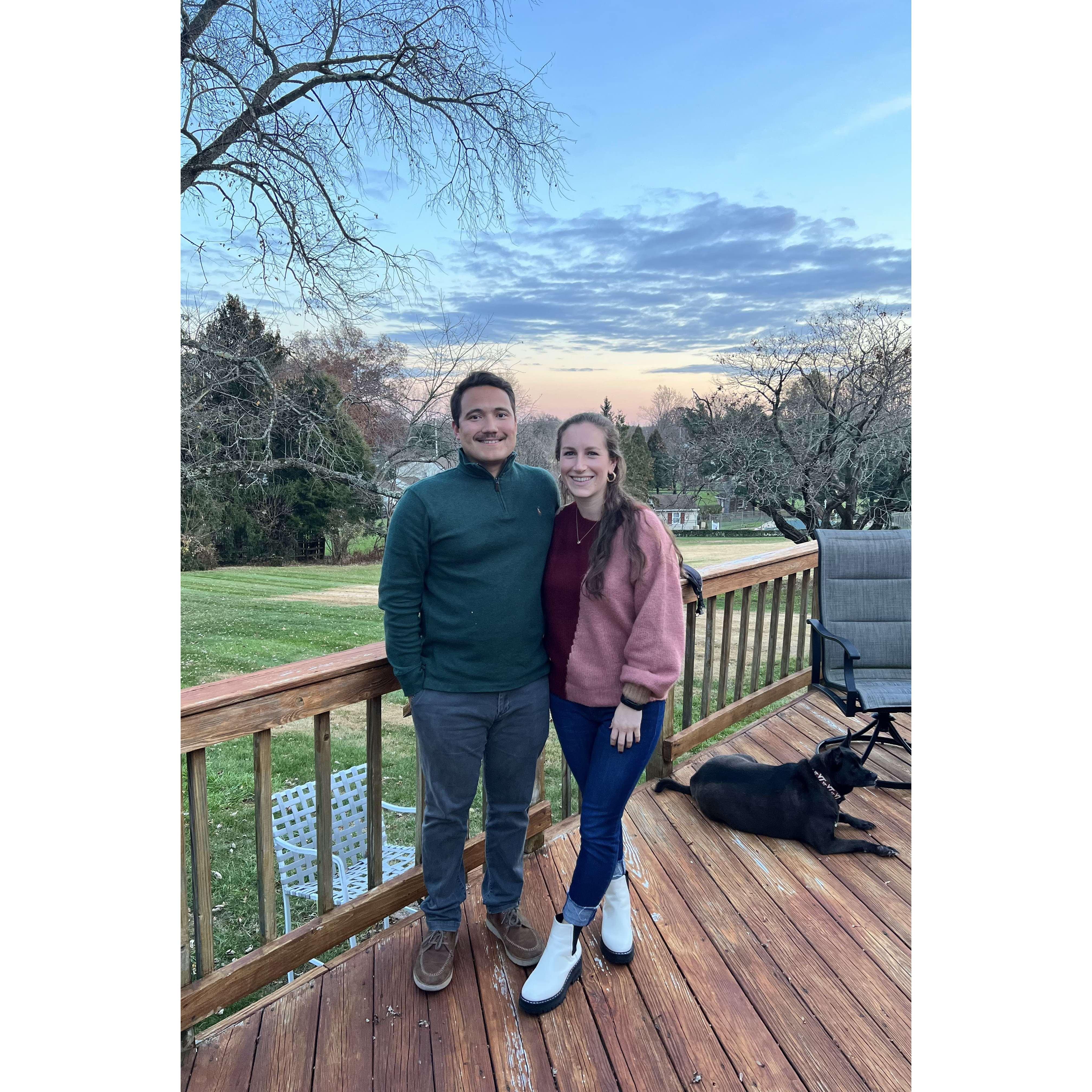 Our first Thanksgiving together at Pop-pop's in Bucks County, PA! November 2021