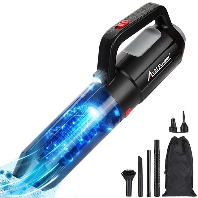 AVID POWER Cordless Car Vacuum, 2 in 1 Handheld Vacuum Cleaner with 7kpa Powerful Suction/Blow Function, Rechargeable Hand Vacuum for Pet Hair, Car and Home Cleaning