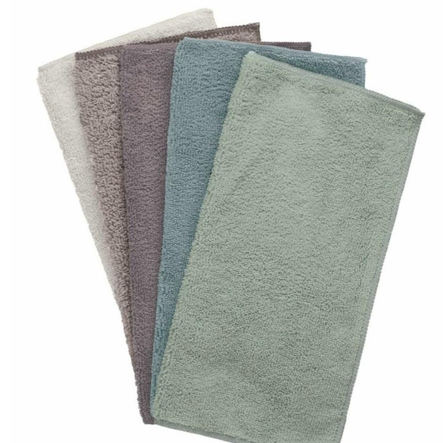 (2 pack) Microfiber Cleaning Cloths, 5 Pack, Multi-Purpose Cloths, 12 in. x 12 in., Assorted Colors